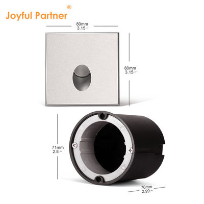 چراغ دیواری هوشمند LED IP65 آلومینیوم شکل مربع بدن DC 24v 1w 2w 3w چراغ پله LED برای راهرو