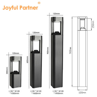 روشنایی چمن باغ AC110-265V بدن آلومینیومی L120*W120*H300MM کارایی بالا برای تزئینات