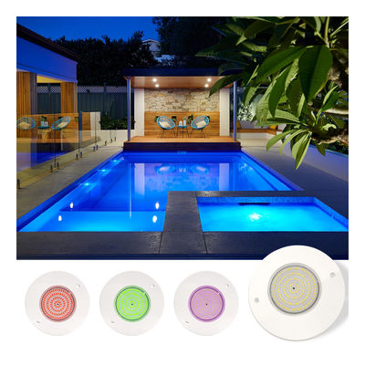 بازتاب دهنده نور استخر پر از رزین 160mm DC12V 10W کاملا پلاستیکی SMD2835 108pcs رنگ RGBW ولتاژ ثابت