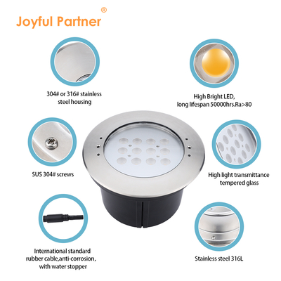 20W IP68 استخر شنا نور زیر آب 316 فولاد ضد زنگ LED چراغ های زیرزمینی