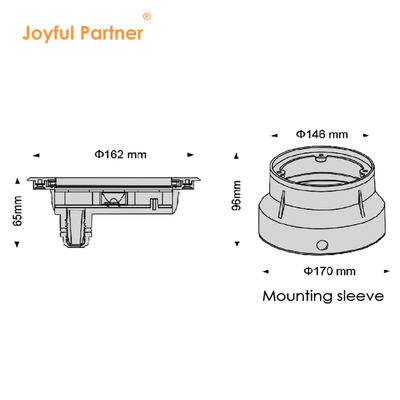چراغ زیر آب ال ای دی 24 ولت 6 ولت 12 ولت فولاد ضد زنگ 316 با سفید خنک با آستین نصب پلاستیکی برای استخر شنا