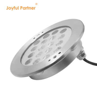 چراغ زیر آب DC24V 18W RGB 316 فولاد ضد زنگ IP68 با کنترل از راه دور و ترانسفورماتور