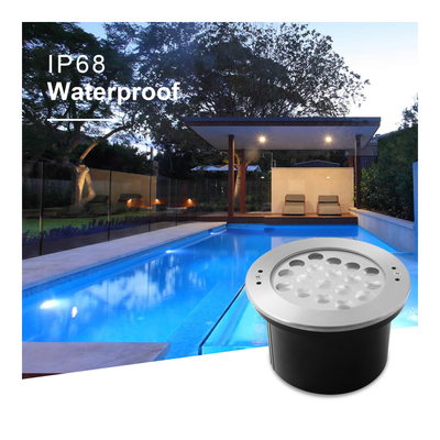 نورپردازی لامپ استخر زیر آب ضد آب IP68 12V فولاد ضد زنگ 18W 36W LED تک رنگ گواهینامه CE ROHS