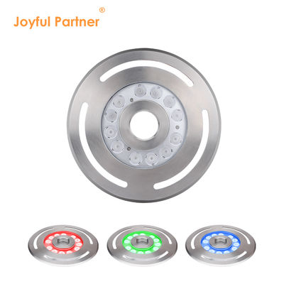 در فضای باز IP68 DMX RGB 24V زیر آب 9X3w LED زیر آب فواره رقص سبک فولاد ضد زنگ 316L با قطر 285mm