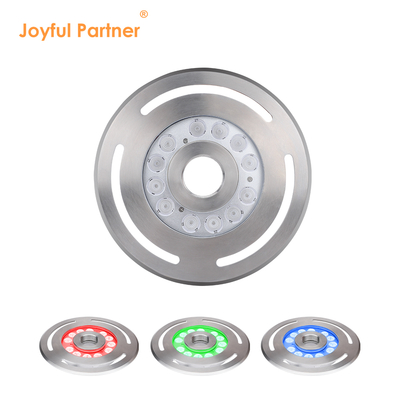 زیر آب LED فواره نور IP68 12W 24W 36W گرم سفید آبی RGB فولاد ضد زنگ 316L با قطر 285mm