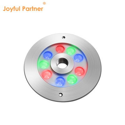 چراغ فواره ای LED 316 فولاد ضد زنگ RGB رنگ تک رنگ 170 * 61MM DC12V / 24V IP68 ضد آب