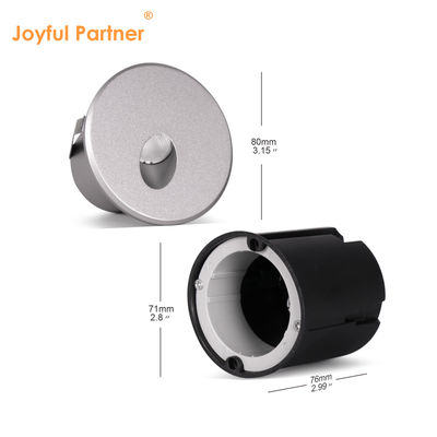 چراغ های پله ای توکار سفارشی AC220V بدنه آلومینیومی دایکاست با آستین نصب پلاستیکی برای راه پله ها