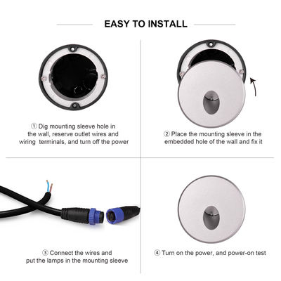 چراغ های نقطه ای LED مینی پله ای محفظه آلومینیومی چراغ پله ای توکار LED SMD با لوازم جانبی نصب
