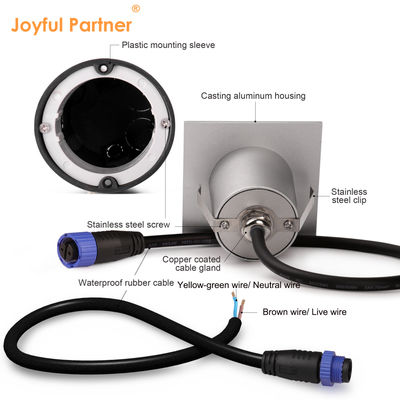 چراغ پله LED گرد 1 وات 2 وات محفظه آلومینیومی ریخته گری نصب شده روی دیوار برای راهرو در فضای باز