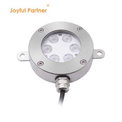 چراغ فواره LED قابل کنترل DMX512 DC24V 12W 3000K فولاد ضد زنگ IP68 برای منظره زیر آب