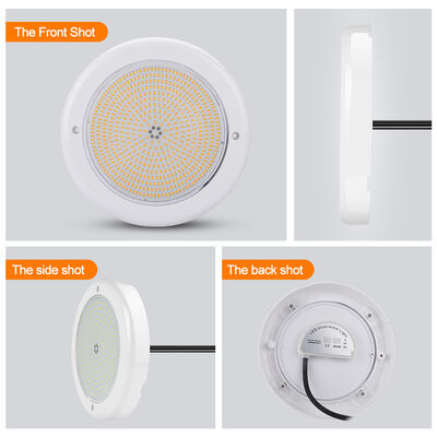 رنگ زیر آب LED استخر شنا رزین پر IP68 35W AC12V کنترل از راه دور PAR56 نور سفید