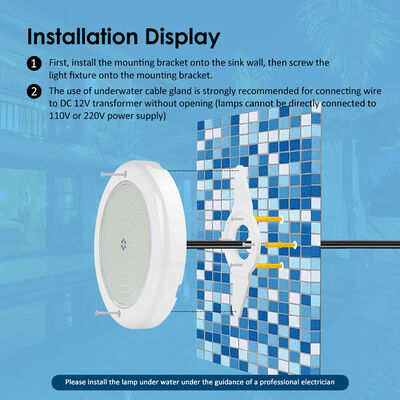 42W 12VAC چراغ های زیرزمینی LED IP68 دیوار نصب شده RGB LED Pool Light