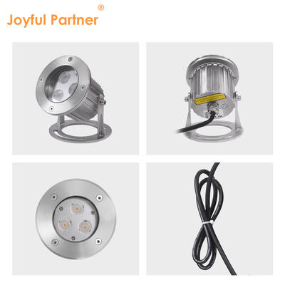 چراغ های زیر آب LED 3x3W RGB 3in1 فولاد ضد زنگ 316SS IP68 12V-24V چراغ های نوری ولتاژ پایین برای کاربرد چشم انداز