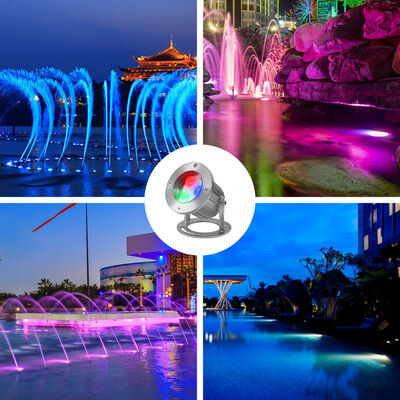 چراغ های زیر آب LED 3x3W RGB 3in1 فولاد ضد زنگ 316SS IP68 12V-24V چراغ های نوری ولتاژ پایین برای کاربرد چشم انداز