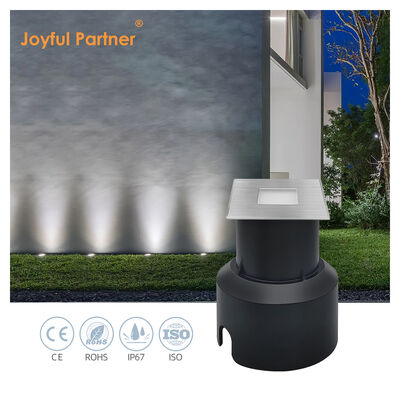 چراغ دفنی توکار LED مربع 3 وات، استیل ضد زنگ 304 یا 316، اندازه 45*45 میلی‌متر، بدنه آلومینیومی