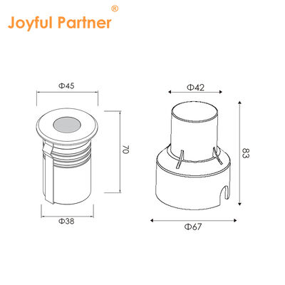 چراغ دفنی توکار SS316 IP67 CE ROHS تک رنگ DC24V از تولید کننده چین