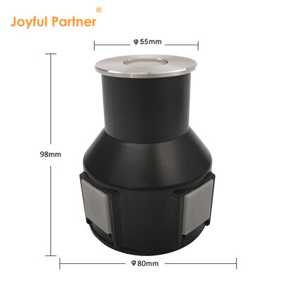 LED Uplight 1W 2W فولاد ضد زنگ 316 پوشش جلو 100-240VAC DIA 55MM با جعبه پشتی پلاستیکی