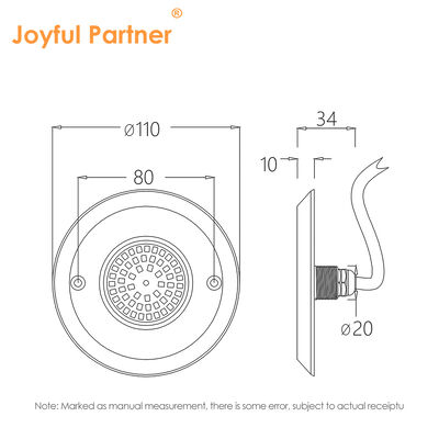 چراغ استخر LED PAR56 LED 6W SMD2835 ابعاد 110*34MM 20 عدد/ کارتن DC12V استیل ضد زنگ 316 با ABS