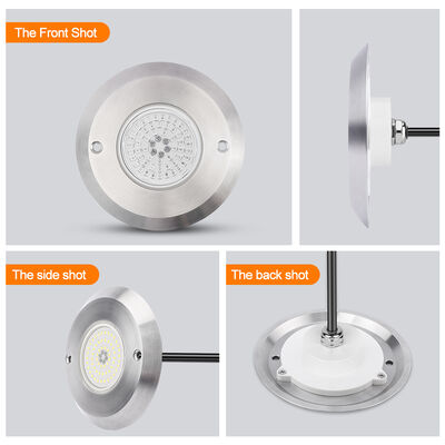 چراغ های استخر LED DC12V 42W 10MM ضخامت یکپارچه SMD 2835 رنگ RGB تغییر رزین پر از مواد فولاد ضد زنگ