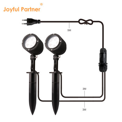 چراغ باغچه LED با زاویه پرتو 30 درجه 10 وات RGB 3in1 DC24V IP65 ضد آب با میخ