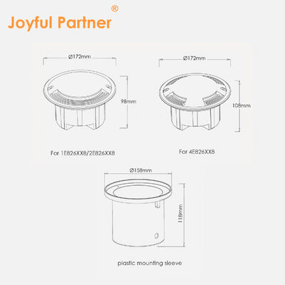 روشنایی بیش از نور 1/2/4-باطن طرفی 8W CREE COB LED خانه آلومینیومی ماندگار برای استفاده در پیاده رو در خارج از منزل