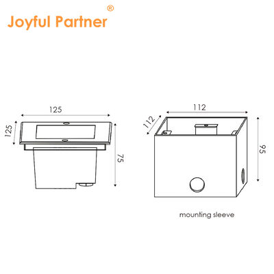 فولاد مربع روشن AC100-240V 4 * 2W LED 316 فولاد ضد زنگ با کابل الکتریکی 0.5M