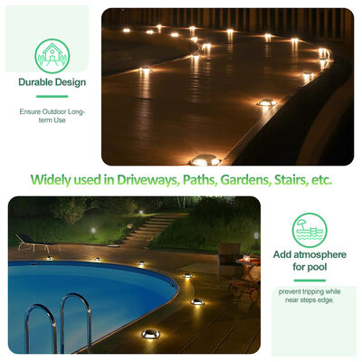 Side Emitting Inground Light Stainless Steel Cover 10W OSRAM SMD DIA 172MM With ABS Mouting Sleeves