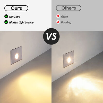 چراغ دیواری توکار LED 3 وات آلومینیومی سفید فضای باز IP65 برای مسیر و پله