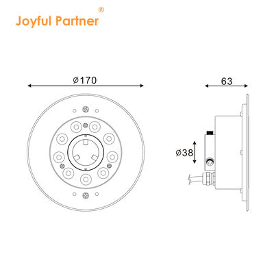 چراغ فواره LED ضد آب IP68 DC12V 9W 18W سفارشی RGBW برای حوضچه آبگرم