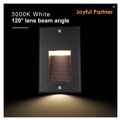 چراغ دیواری توکار LED فضای باز 2 وات IP65 با بوش نصب شده، لنز اپتیکال Ra85، ولتاژ AC100-240 ولت