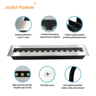 LED Underground Light Length 1000MM IK08 RA85 24W 48W CCT 3000K For Building Lighting Project