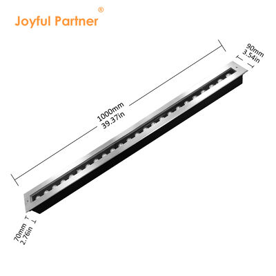 چراغ خطی زیرزمینی LED 12W 24W 48W DC24V 1000MM 1Meter Stainless Steel316 IP67