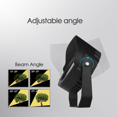 چراغ LED باغ 36W DMX512 راننده داخلی DC24V RGB3in1 سیاه درب بیرونی پوشش پودری قطر 160MM