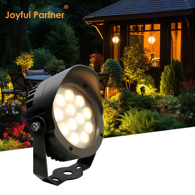 چراغ LED باغ 36W DMX512 راننده داخلی DC24V RGB3in1 سیاه درب بیرونی پوشش پودری قطر 160MM