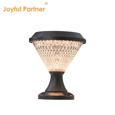 چراغ های بولارد خورشیدی مواد ABS پانل های پلی کریستالین اسلوار Epistar SMD DIA245mm IP65 APP کنترل شده ضد آب