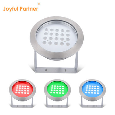 فولاد ضد زنگ IP68 LED چراغ های زیر آب 40W گرم سفید تک رنگ چراغ استخر برای مهمانی استخر شنا باغ خانه