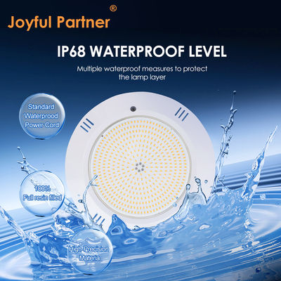 رزین اپوکسی پر شده زیر آب استخر نور دیوار نصب ABS خانه IP68 AC12V 18W Dia 260mm