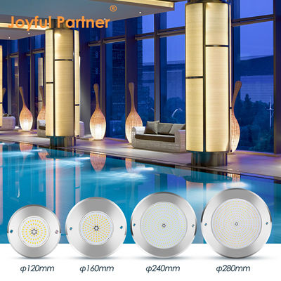کنترل از راه دور چراغ های استخر آب فولاد ضد زنگ 316 سطح نصب شده 42W چراغ استخر AC12/24V RGB