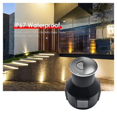 چراغ‌های زیرزمینی LED 3 وات AC 85-265 ولت 1/2/3/4 طرف DIA55MM*H55MM لنز نوری با کابل برق 0.5 متری