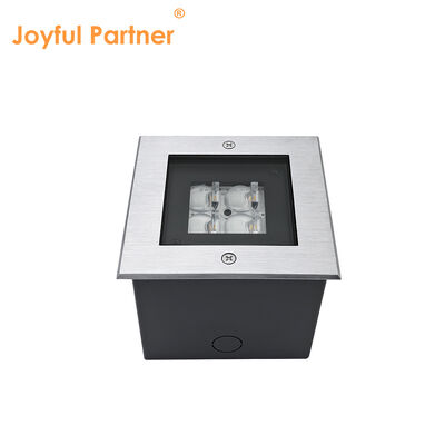 Square LED Underground Lights 24V 8W 3000K 316 Stainless Steel Faceplate With ABS Sleeve