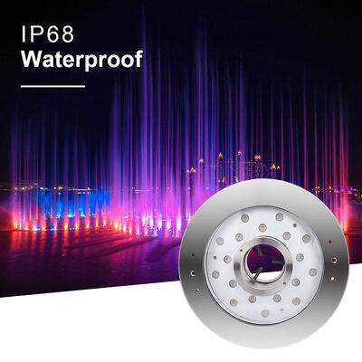 چراغ فواره ال ای دی DMX512 DC24V قابل کنترل استیل ضد زنگ RGBW تغییر رنگ برای چشم انداز زیر آب
