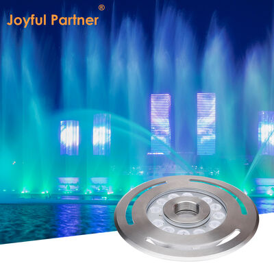 چراغ فواره LED با بدنه استیل ضد زنگ، ولتاژ DC 12 ولت، دمای رنگ 3500 کلوین سفید گرم، CRI 85 برای میدان شهر