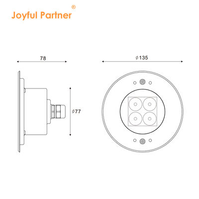 چراغ های زیر آب استخر شنا طراحی جدید فولاد ضد زنگ 316L درب بیرون 4W چراغ LED