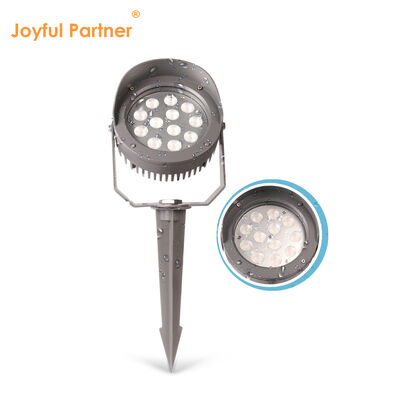 چراغ نقطه‌ای باغی LED 12 وات 24 وات 36 وات با درایور داخلی DMX512 ولتاژ DC24V RGB3in1 بدنه لامپ آلومینیومی مشکی، محفظه آلومینیومی برای نورپردازی درخت